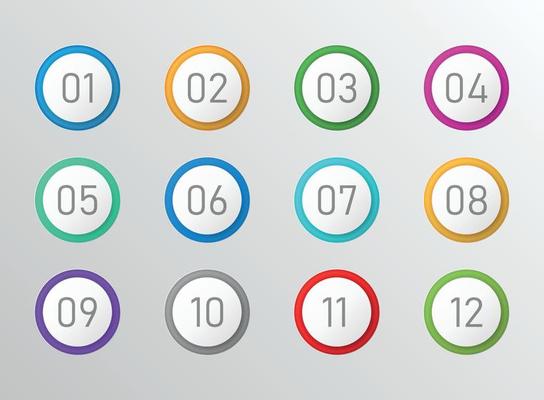 Numbers font icon in flat style. Typography vector illustration on isolated background. Numeral typographic sign business concept.