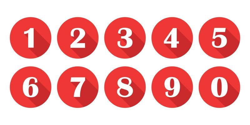 Numbers font icon in flat style. Typography vector illustration on isolated background. Numeral typographic sign business concept.