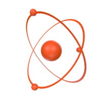 Atom isolated on transparent png