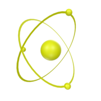 Atom isolated on transparent png