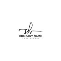 Sh Initial signature logo vector design