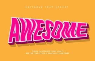 Awesome editable text effect template vector