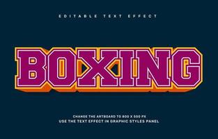 boxeo editable texto efecto modelo vector