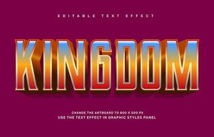 Retro Kingdom editable text effect template vector