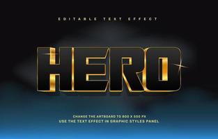 Hero editable text effect template vector