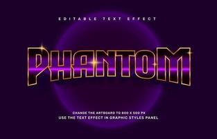 Phantom editable text effect template vector