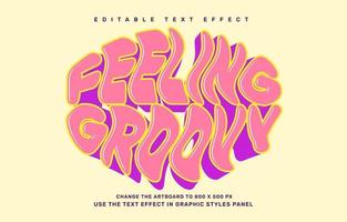 Feeling Groovy editable text effect template vector