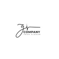 Gi Initial signature logo vector design