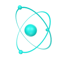 Atom isolated on transparent png