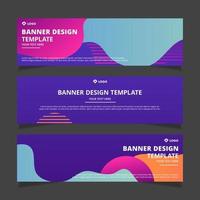 Set of modern abstract vector banners design. Template ready for use in web or print design.