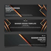 Set of creative modern abstract vector business banners design. Template ready for use in web or print design.