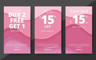 Flash sale discount banner template promotion, end of season special offer banner, template design for media promotions and social media promo, vector illustration.