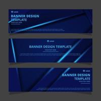 Set of creative modern abstract vector business banners design. Template ready for use in web or print design.