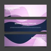 Set of modern abstract vector banners design. Template ready for use in web or print design.