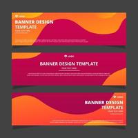 Set of modern abstract vector banners design. Template ready for use in web or print design.