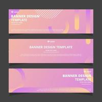 Set of modern abstract vector banners design. Template ready for use in web or print design.