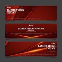 Set of creative modern abstract vector business banners design. Template ready for use in web or print design.