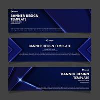 Set of creative modern abstract vector business banners design. Template ready for use in web or print design.