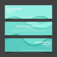 Set of creative modern abstract vector business banners design. Template ready for use in web or print design.