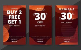 Flash sale discount banner template promotion, end of season special offer banner, template design for media promotions and social media promo, vector illustration.