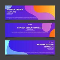 Set of modern abstract vector banners design. Template ready for use in web or print design.