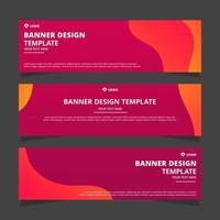 Set of modern abstract vector banners design. Template ready for use in web or print design.