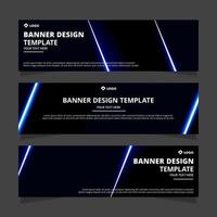 Set of modern abstract vector banners design. Template ready for use in web or print design.