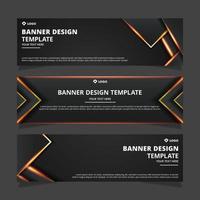 Set of creative modern abstract vector business banners design. Template ready for use in web or print design.