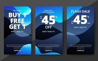 Flash sale discount banner template promotion, end of season special offer banner, template design for media promotions and social media promo, vector illustration.