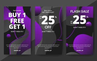 Flash sale discount banner template promotion, end of season special offer banner, template design for media promotions and social media promo, vector illustration.