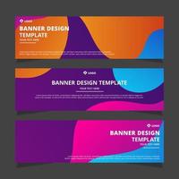 Set of modern abstract vector banners design. Template ready for use in web or print design.