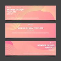 Set of modern abstract vector banners design. Template ready for use in web or print design.