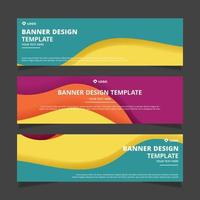 Set of modern abstract vector banners design. Template ready for use in web or print design.