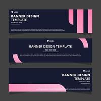 Set of creative modern abstract vector business banners design. Template ready for use in web or print design.