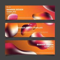 Set of modern abstract vector banners design. Template ready for use in web or print design.