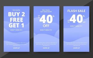 Flash sale discount banner template promotion, end of season special offer banner, template design for media promotions and social media promo, vector illustration.