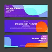 Set of modern abstract vector banners design. Template ready for use in web or print design.