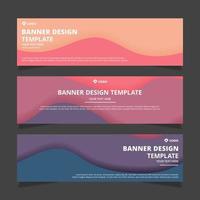 Set of modern abstract vector banners design. Template ready for use in web or print design.