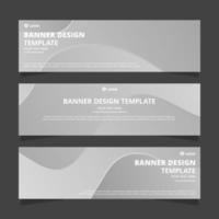 Set of creative modern abstract vector business banners design. Template ready for use in web or print design.