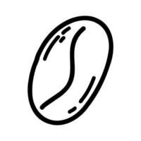 Hand drawn doodle coffee bean icon. Outline vector illustration