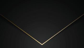 Abstract Luxury Background. Geometric Shape and Gold Lines on Black Texture Background vector