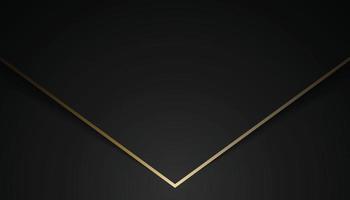 Abstract Luxury Background. Geometric Shape and Gold Lines on Black Texture Background vector