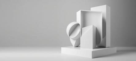 3d rendering of an abstract product display podium photo