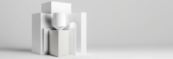 3d rendering of an abstract product display podium photo