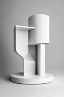 3d rendering of an abstract product display podium photo