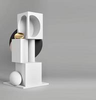 3d rendering of an abstract product display podium photo