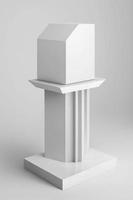 3d rendering of an abstract product display podium photo