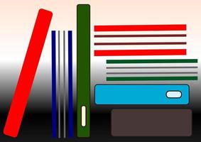 The illustrations and clipart. Vector image. set of books