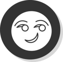 Smirking Face Vector Icon Design