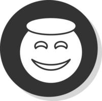 Smiling Face with Halo Vector Icon Design